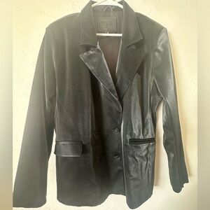 BLANKNYC vegan leather blazer Medium
